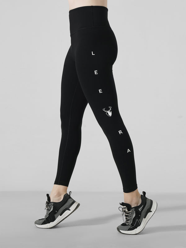 Fuzzy Water-Repellent Warm Legging in Black
